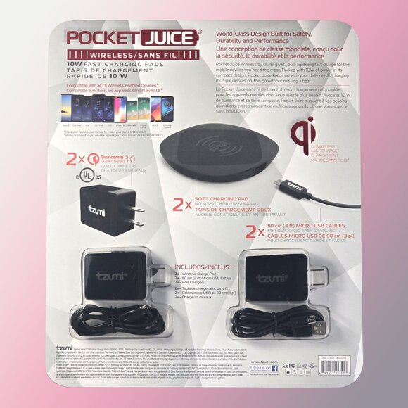 Tzumi 10W Fast Wireless Qi Charging Pad – 2 Pack - Picture 10 of 10